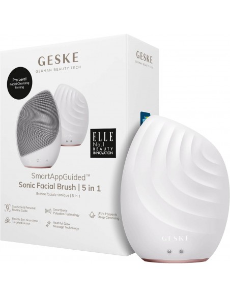 GESKE SONIC FACIAL BRUSH 5 EN 1 BLANCO ROSADO CAJA