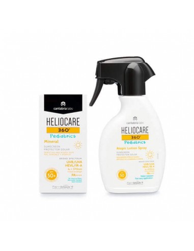 HELIOCARE 360 PEDIATRICS PACK ATOPIC LOTION SPRAY SPF50 250ML + MINERAL PEDIATRICS 50ML