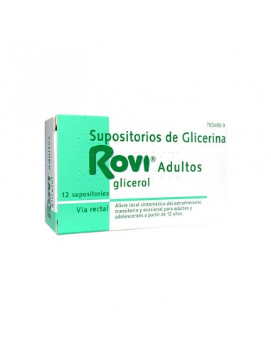 SUPOSITORIOS DE GLICERINA ROVI ADULTOS 2,25 G 12 SUPOSITORIOS