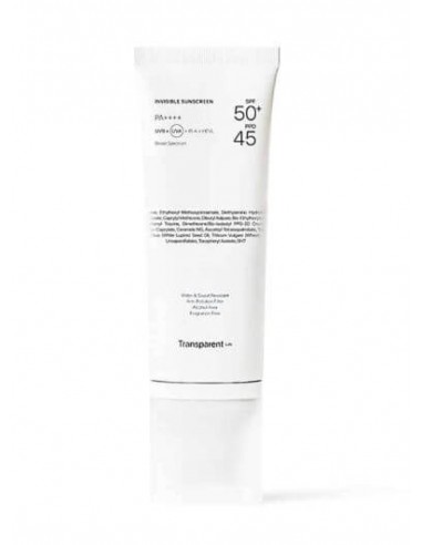 TRANSPARENT LAB INVISIBLE SUNSCREEN SPF50+ 100 ML