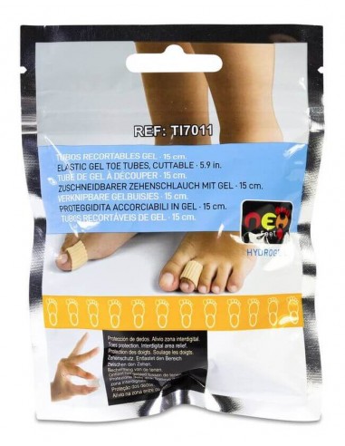 TUBO ELASTICO RECORTABLE CON GEL NEH FEET 1 UNIDAD 15 CM TALLA GRANDE