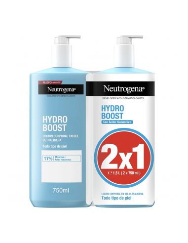 NEUTROGENA HYDRO BOOST LOCION CORPORAL HIDRATANTE GEL PACK 2X750 ML