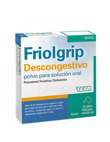 FRIOLGRIP DESCONGESTIVO 10 SOBRES POLVO PARA SOLUCION ORAL