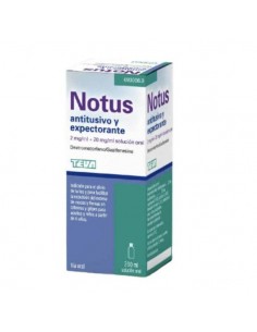 NOTUS ANTITUSIVO Y EXPECTORANTE 2 MG/ML + 20 MG/ML SOLUCION ORAL 1 FRASCO 200 ML