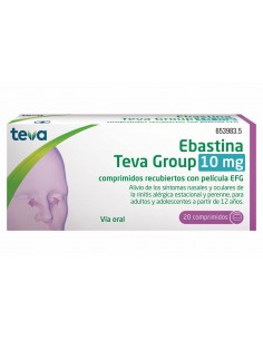 EBASTINA TEVA GROUP EFG 10 MG 20 COMPRIMIDOS RECUBIERTOS