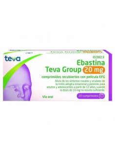 EBASTINA TEVA GROUP EFG 20 MG 20 COMPRIMIDOS RECUBIERTOS