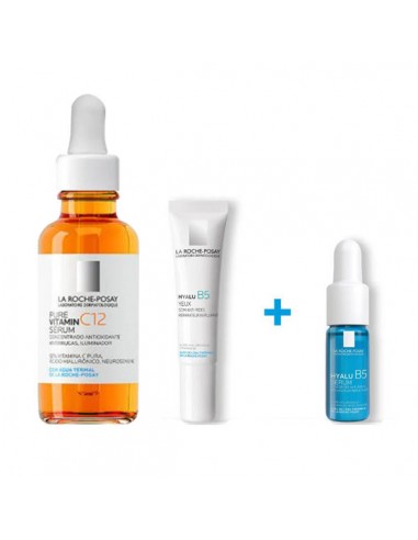 LA ROCHE POSAY PACK PURE VITAMIN C10 + HYALU B5 EYE SERUM 5ML + HYALU B5 SERUM 10ML