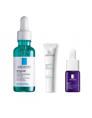 LA ROCHE POSAY PACK EFFACLAR SERUM 30ML + HYALU B5 SERUM OJOS 5ML + MELA B3 SERUM 10ML