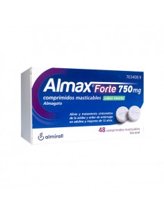 ALMAX FORTE 750 MG 48 COMPRIMIDOS MASTICABLES SABOR MENTA