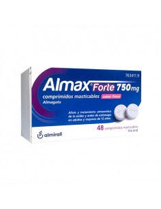 ALMAX FORTE 750 MG 48 COMPRIMIDOS MASTICABLES SABOR FRESA