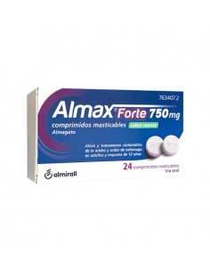 ALMAX FORTE 750 MG 24 COMPRIMIDOS MASTICABLES SABOR MENTA