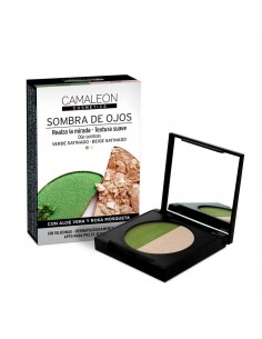 CAMALEON COSMETICS SOMBRA DE OJOS DUO COLOR VERDE + BEIGE 2,3 G