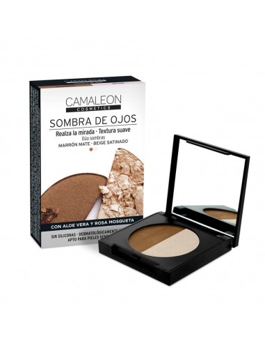 CAMALEON COSMETICS SOMBRA DE OJOS MARRON + BEIGE 2 SOMBRAS 2,3 G