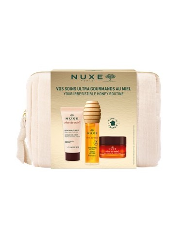 NUXE KIT DE VIAJE REVE DE MIEL CREMA MANOS + GLOSS MIEL + REVE MIEL LABIOS