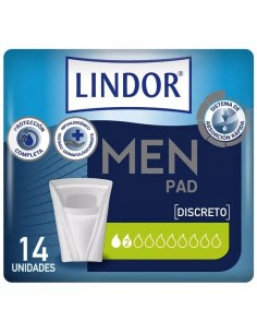 LINDOR MEN PAD NORMAL 2 GOTAS 14 UNIDADES