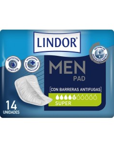 LINDOR MEN PAD SUPER 5 GOTAS 14 UNIDADES