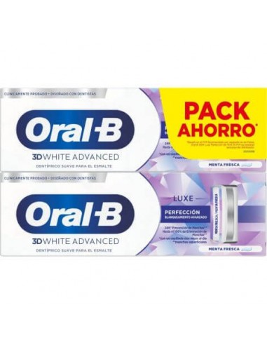 ORAL B 3DWHITE ADVANCED LUXE PERFECCION PACK 2X75 ML