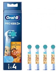 ORAL-B RECAMBIO CEPILLO DENTAL ELECTRICO KIDS 4 CABEZALES REY LEON PACK