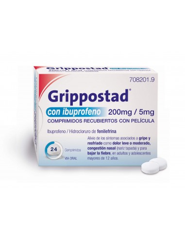 GRIPPOSTAD CON IBUPROFENO 200 MG/5 MG 24 COMPRIMIDOS RECUBIERTOS