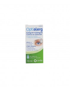 OPTIALERG 5 MG/ML + 0,25 MG/ML COLIRIO EN SOLUCION 10 ML