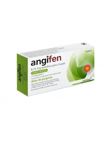 ANGIFEN 8,75 MG 16 PASTILLAS PARA CHUPAR (SABOR MENTA)