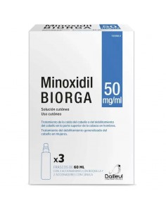 MINOXIDIL BIORGA 50 MG/ML SOLUCION CUTANEA 3X60ML