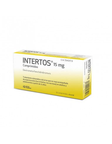 INTERTOS 15 MG 20 COMPRIMIDOS