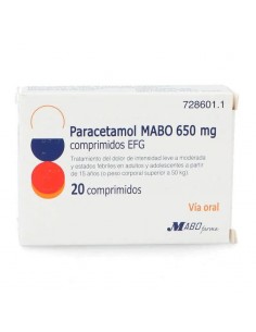 PARACETAMOL MABO EFG 650 MG 20 COMPRIMIDOS