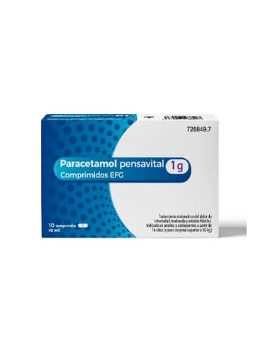 PARACETAMOL PENSAVITAL EFG 1 G 10 COMPRIMIDOS