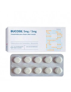 BUCOSIL 5 MG/5 MG 20 COMPRIMIDOS PARA CHUPAR (SABOR NARANJA)