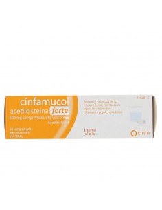 CINFAMUCOL ACETILCISTEINA FORTE 600 MG 20 COMPRIMIDOS EFERVESCENTES