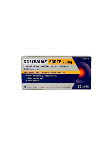 DOLOVANZ FORTE 25 MG 15 COMPRIMIDOS RECUBIERTOS