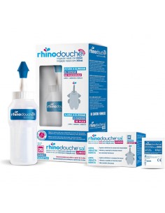 RHINODOUCHE JUNIOR PACK IRRIGADOR NASAL + SINUSAL XL JUNIOR 250 ML + 26 SOBRES MEZCLA DE SALES 2.5 G