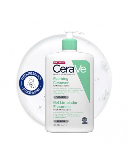 CERAVE GEL LIMPIADOR ESPUMOSO 1 LITRO