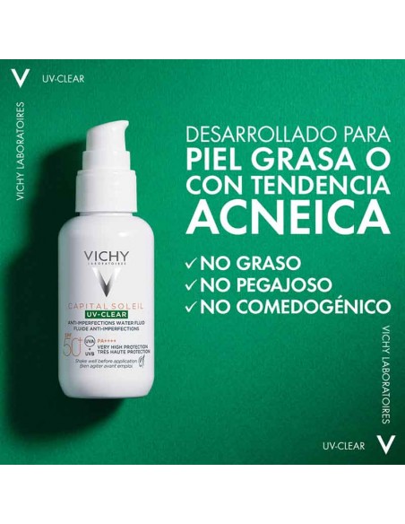 VICHY CAPITAL SOLEIL UV-CLEAR SPF50+ 40ML PIELES GRASAS