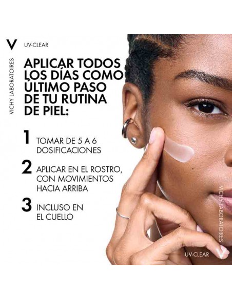 VICHY CAPITAL SOLEIL UV-CLEAR SPF50+ 40ML APLICACION