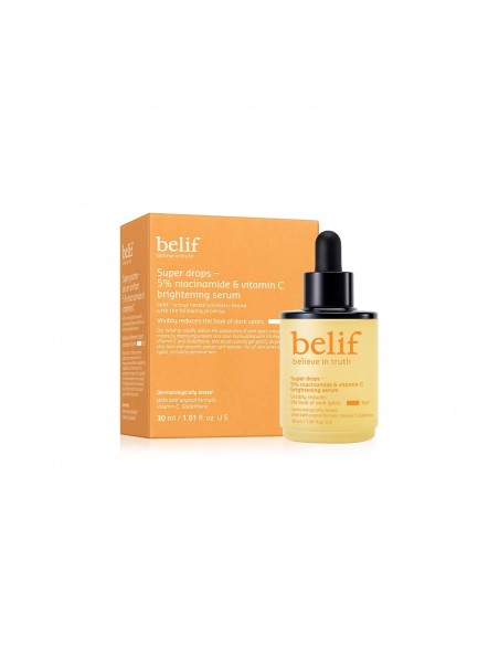 BELIF SUPER DROPS 5% NIACINAMIDE & VITAMIN C BRIGHTENING SERUM 30ML