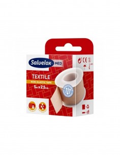 SALVELOX MED TEXTILE ESPARADRAPO 5 M X 2,5 CM