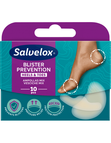 SALVELOX BLISTER PREVENTION HEELS & TOES AMPOLLAS MIX 10 UNIDADES