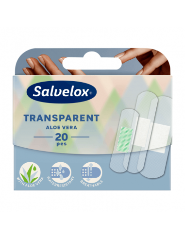 SALVELOX TRANSPARENT ALOE VERA 20 UNIDADES