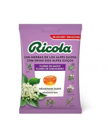 RICOLA CARAMELOS FLORES DE SAUCO CON ESTEVIA 70 G