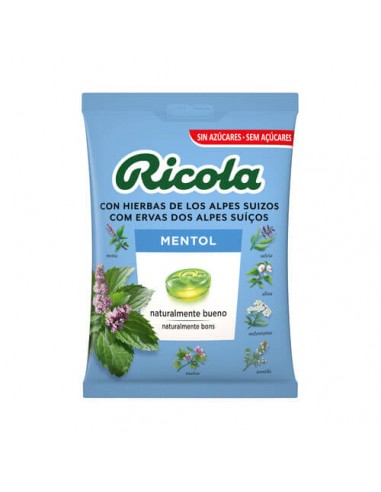 RICOLA CARAMELOS SIN AZUCARES MENTOL 70 GR