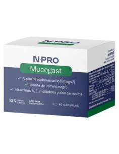 NPRO MUCOGAST 60 CAPSULAS