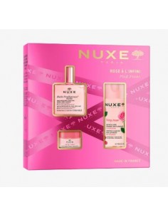 NUXE COFRE ROSE À L'INFINI HUILE PRODIGIEUSE FLORALE + AGUA MICELAR + LABIAL