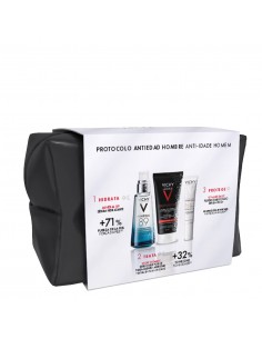 VICHY PROTOCOLO ANTIEDAD HOMBRE MINERAL 89 SERUM 50ML + STRUCTURE FORCE 50ML + REGALO SOLAR 15ML