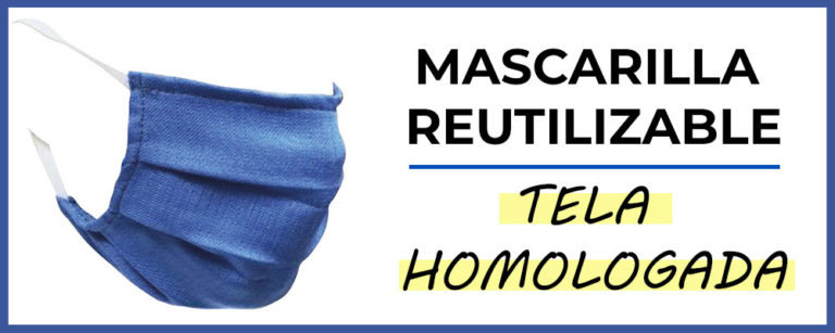 mascarilla reutilizable con tela homologada para comprar en farmacia