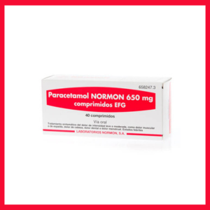 PARACETAMOL NORMON 650 mg 40 COMPRIMIDOS EFG